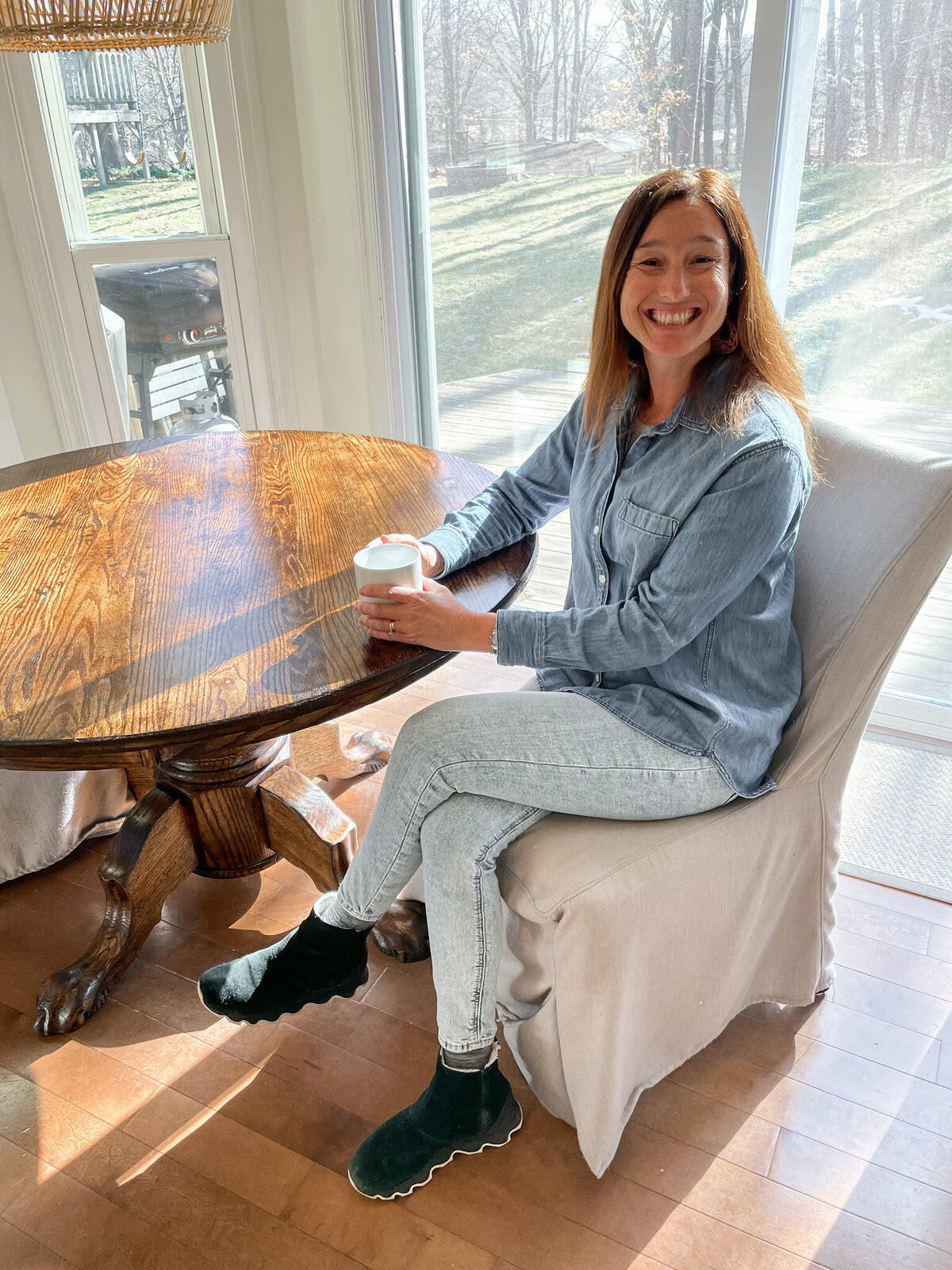 Antique club feet table refinished