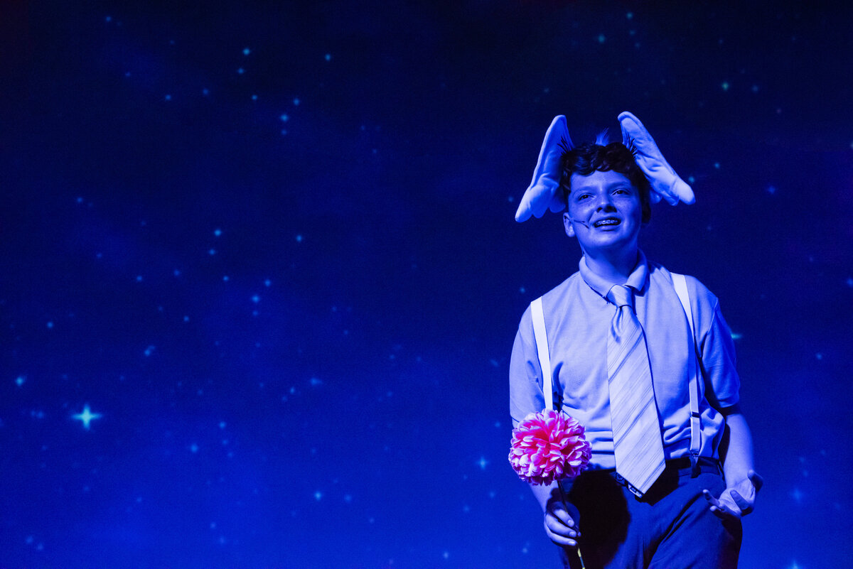 A person in a costume during a play