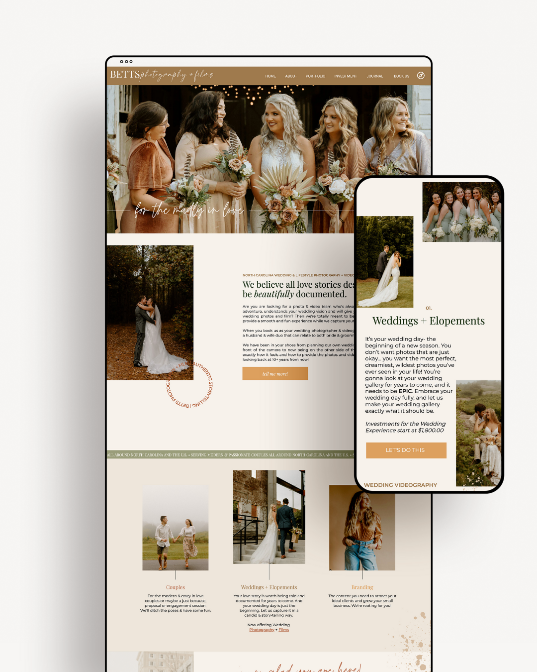 Wedding Photographer Website