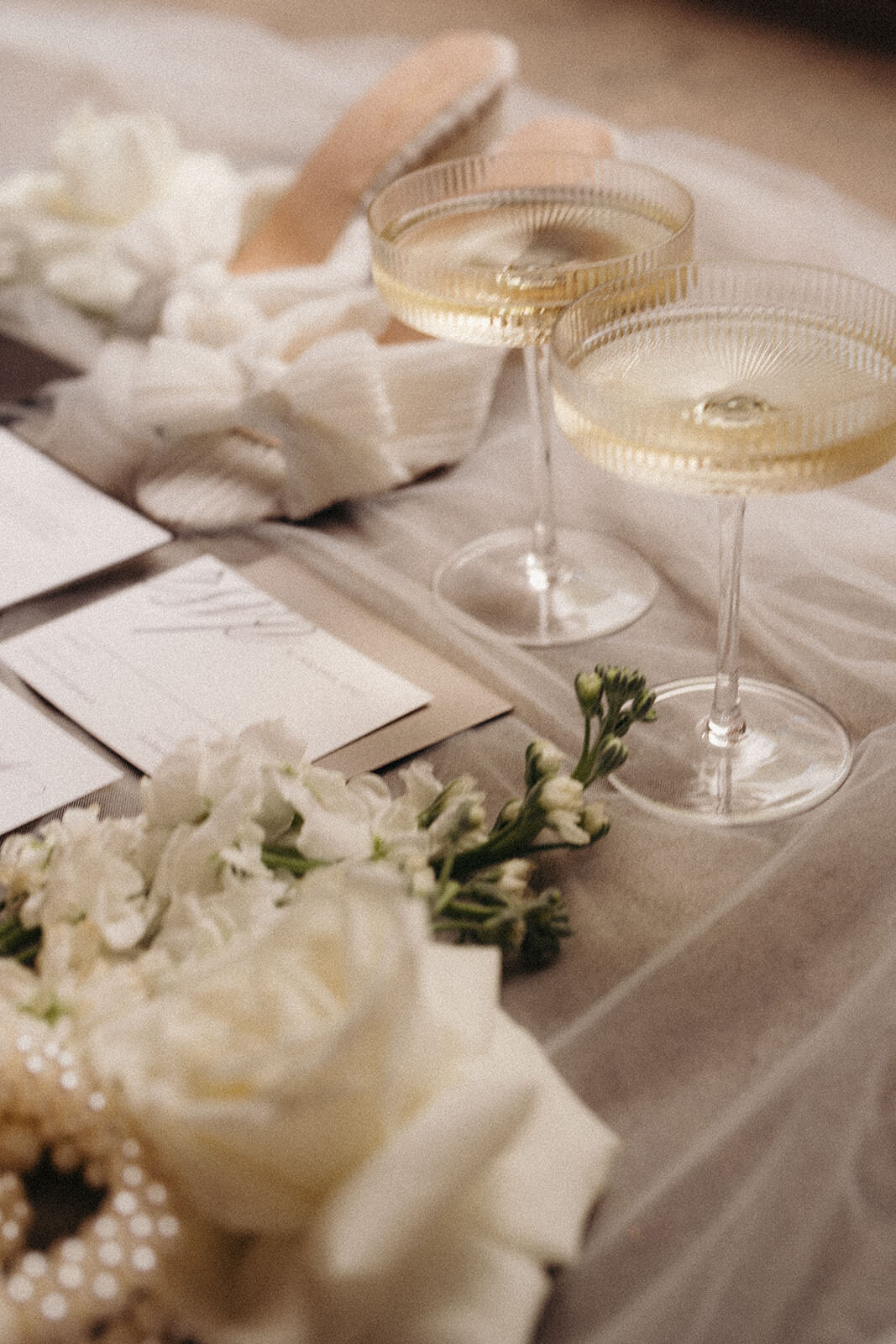 Wedding invites at the Melrose Knitting Mill.
