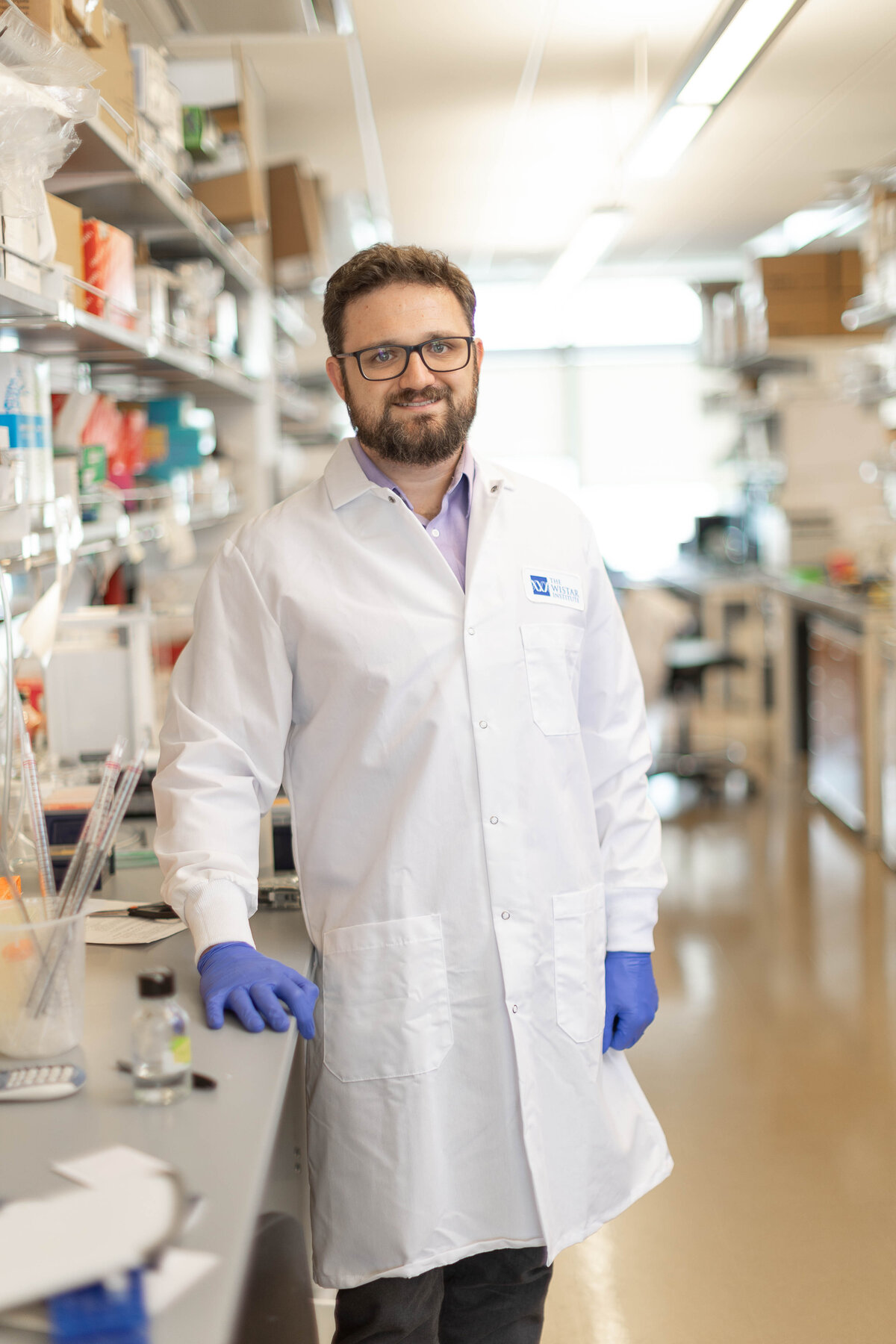 Portrait of a scientist in a lab