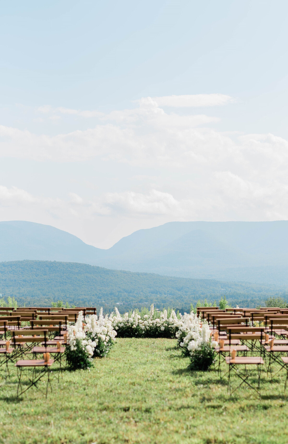 The ceremony views overlooking Hudson Valley