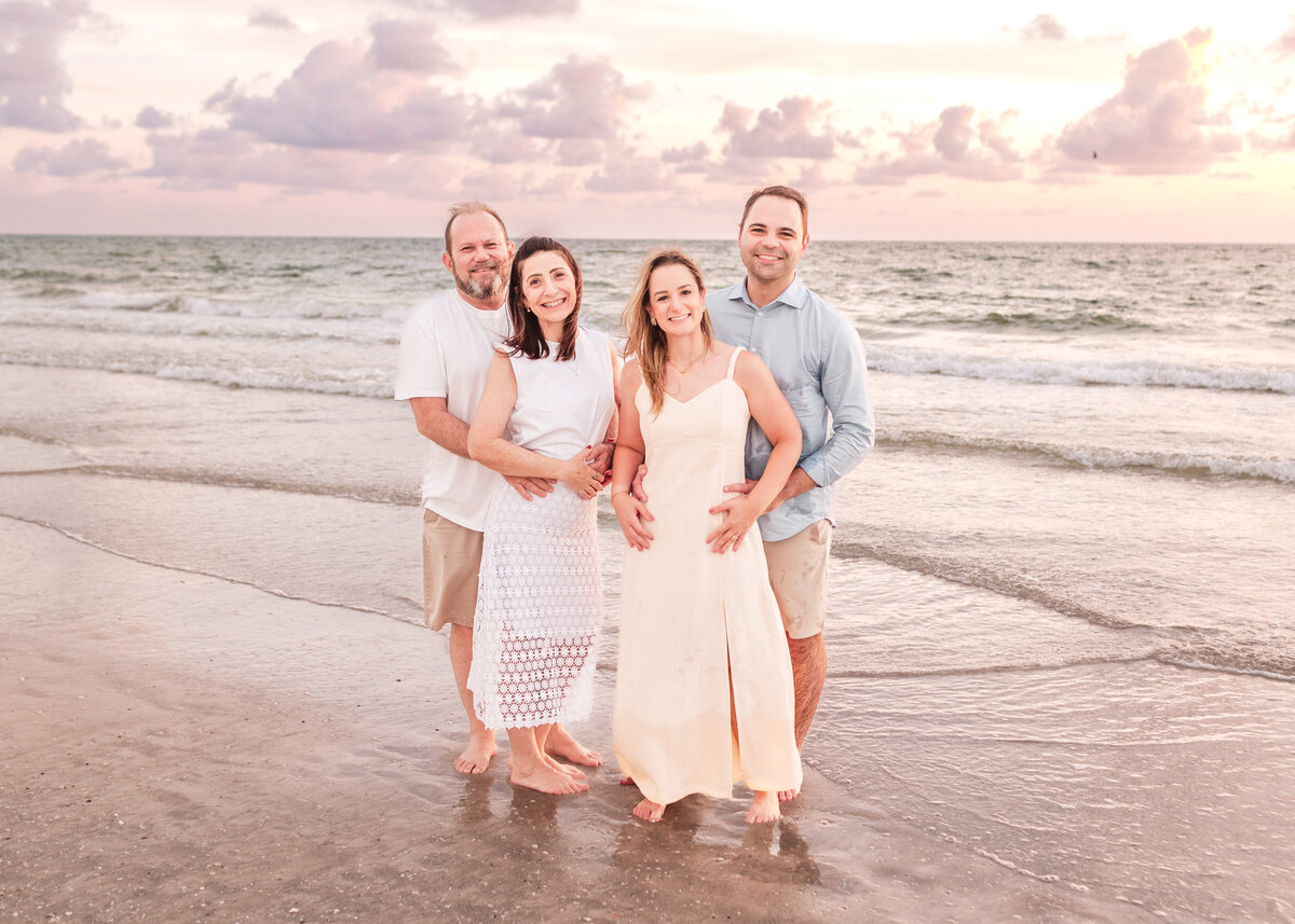 Portrait of multiple generations together at Indian Rocks Beach.