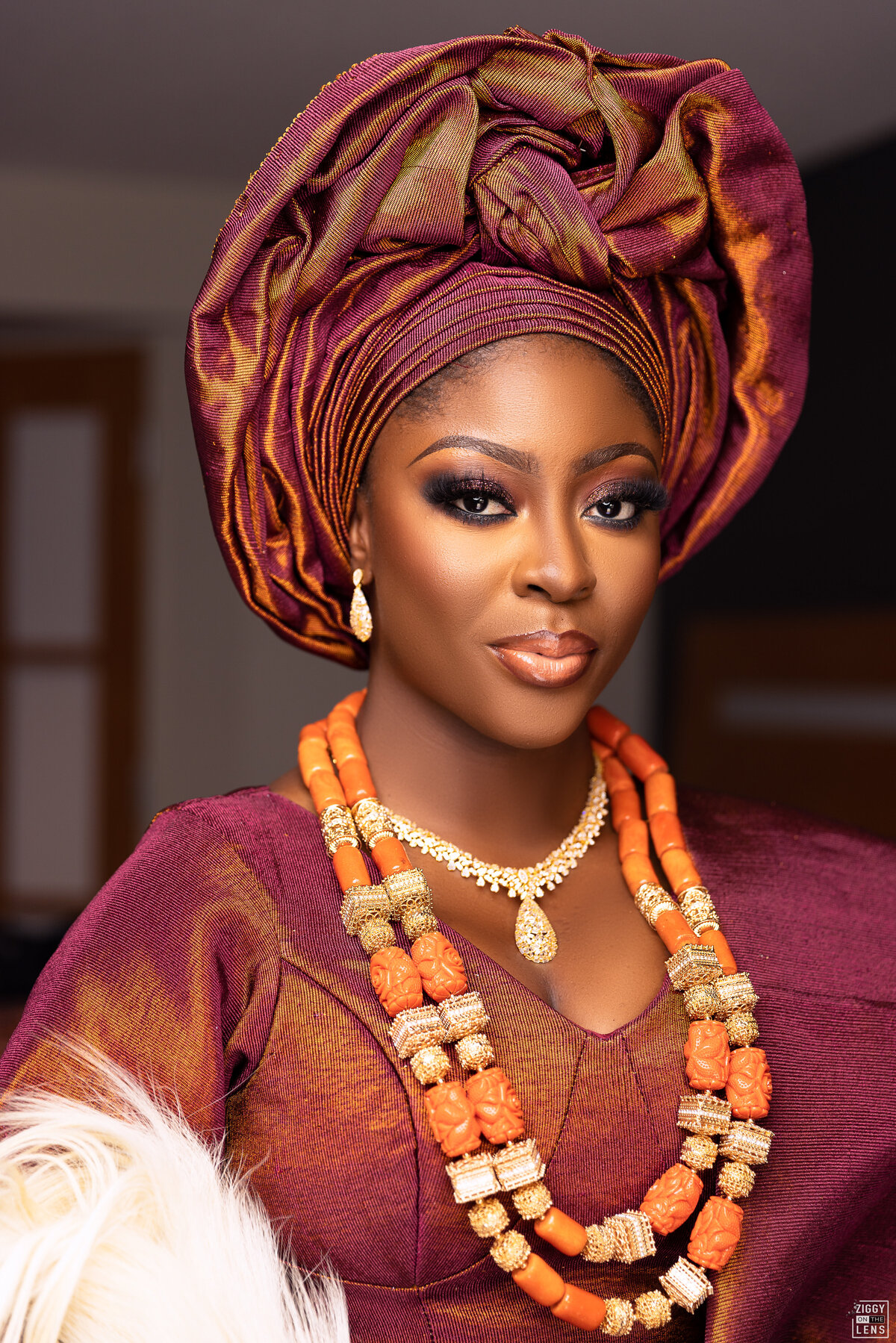 oruka events nigerian wedding planners planning and events in toronto yoruba traditional wedding iru buba gele make up ileke beads horse tail fan african wedding asoke asoebi bella naija weddings _B6A2004-Edit