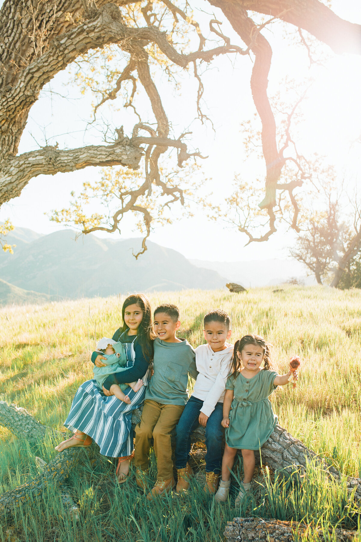 Family Portrait Photo Of Five Siblings Los Angeles