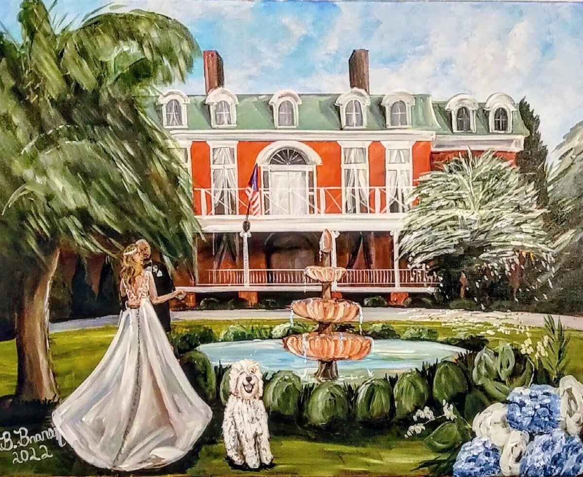 Martha Washington Inn Live Wedding Painting