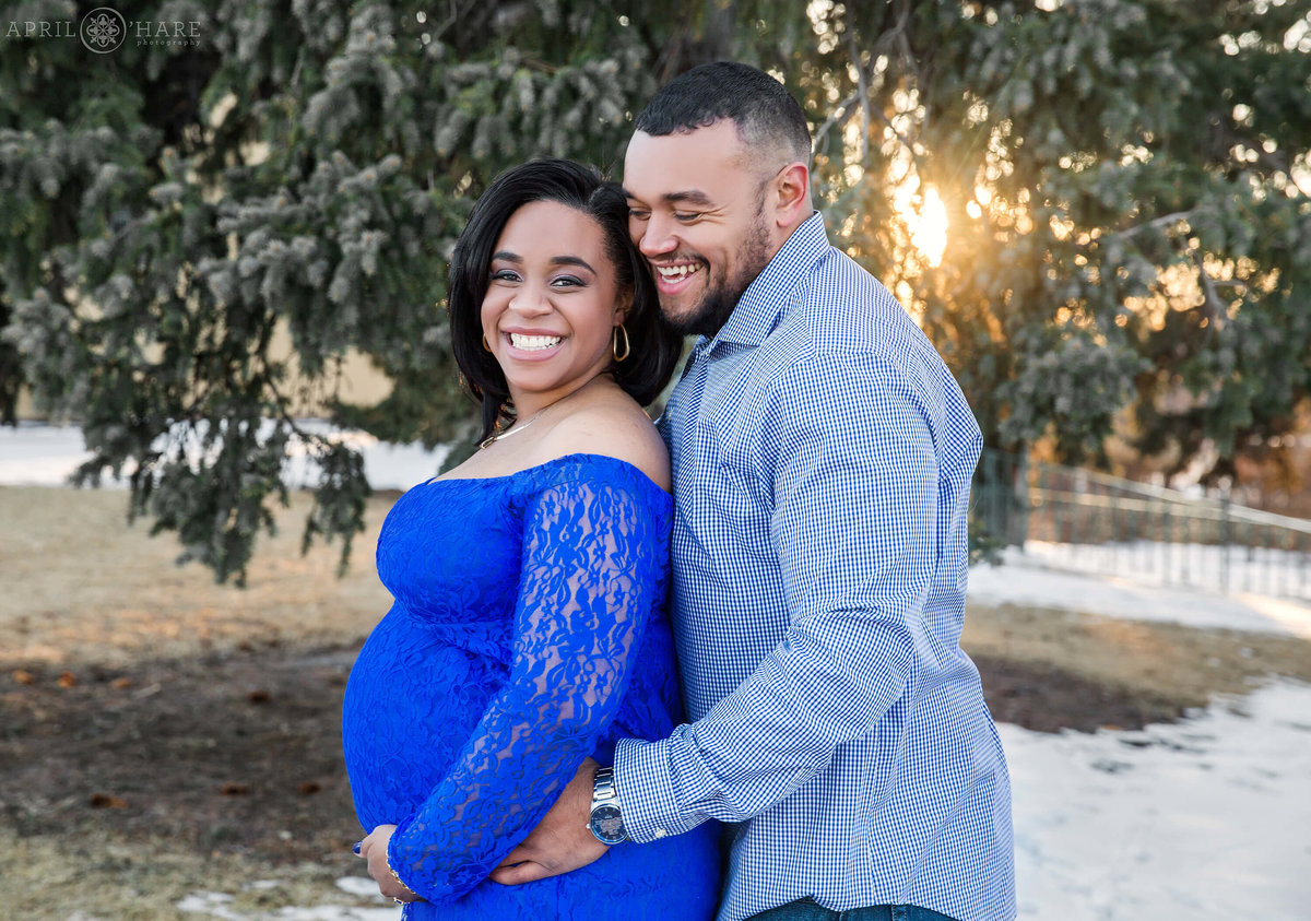 Denver Maternity Photographer City Park in Winter