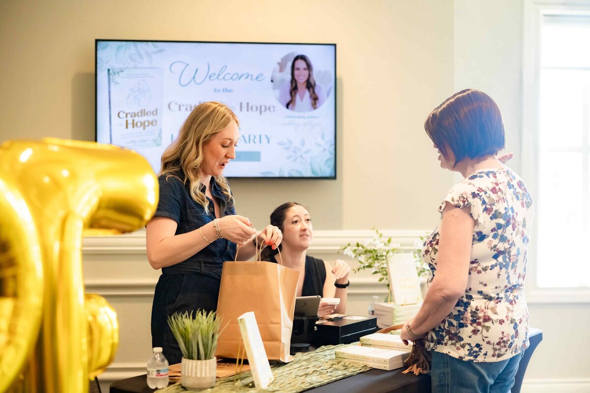 Ashley Opliger Cradled in Hope Book Launch Party, biblical book for grieving moms, miscarriage, stillbirth, infant loss, christian author (103)