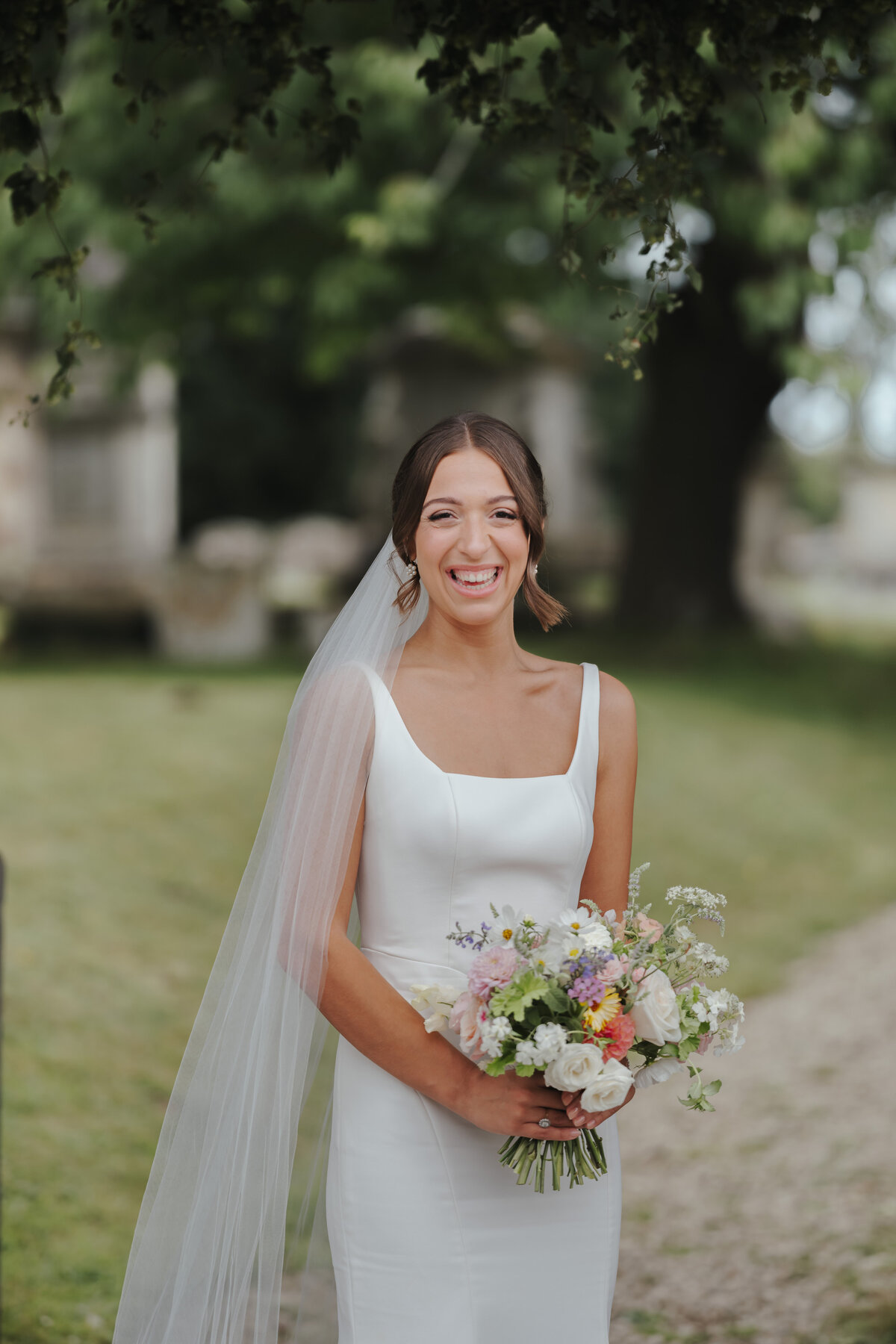 Bride with bridal bouquet 