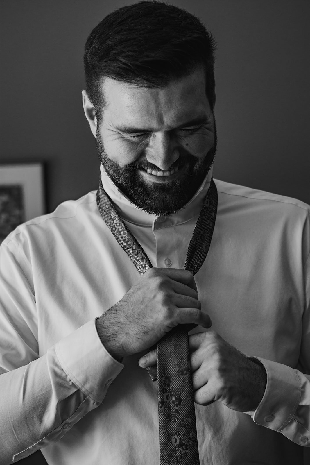 candid wedding portrait