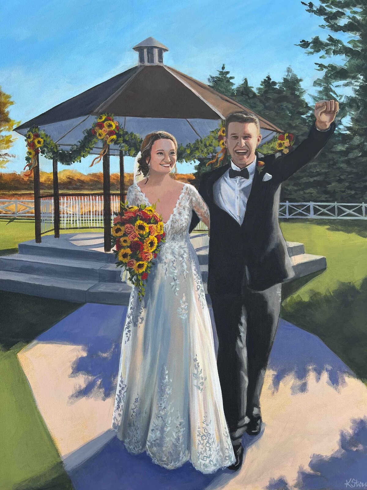Erickson Farmstead Minnesota Live Wedding Painting