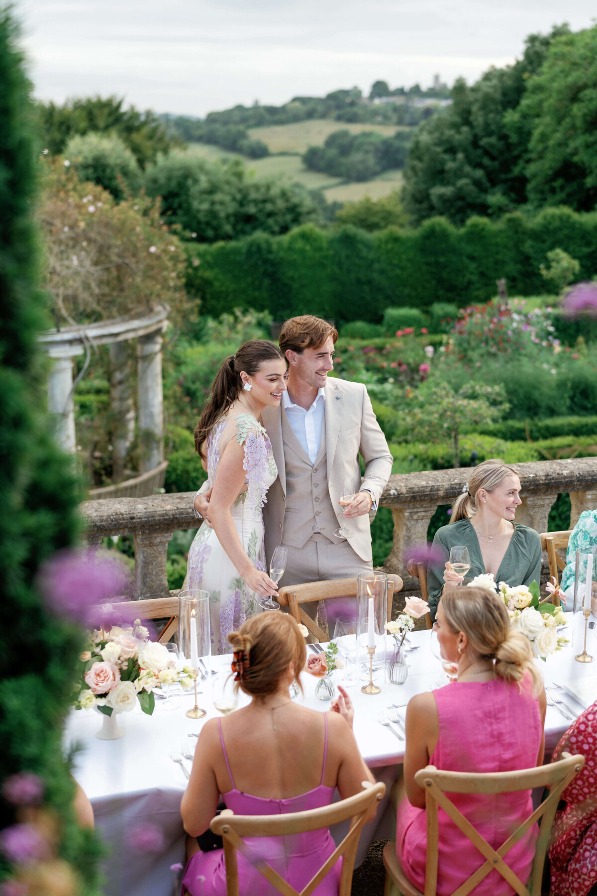 Welcome party at Euridge Manor outside of Bath