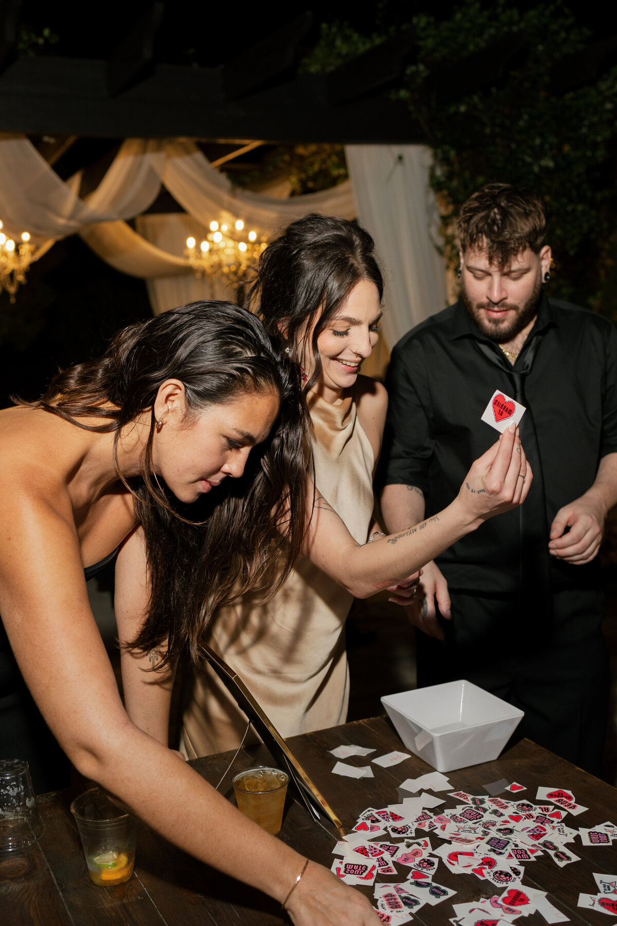 temporary tattoos at La Casa Toscana Wedding Venue Fort Myers Florida