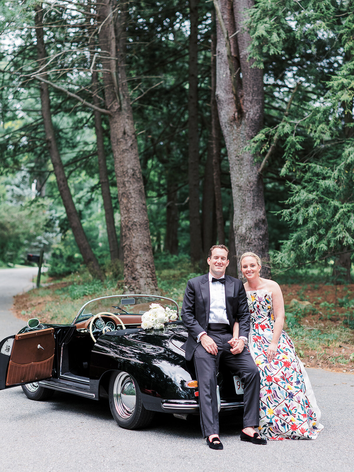 Kate-Murtaugh-Events-Boston-wedding-planner-bride-Carolina-Herrera-colorful-dress-black-tie-groom