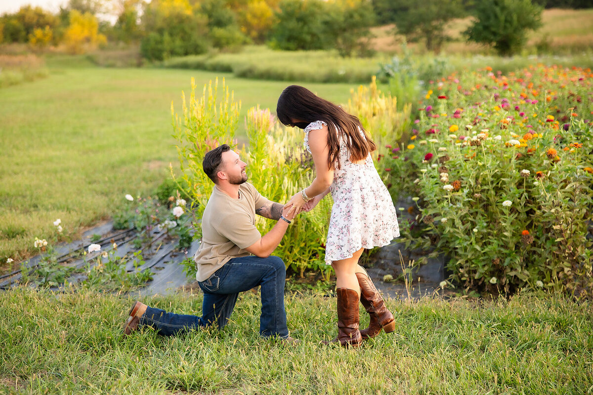 man on one knee proposing