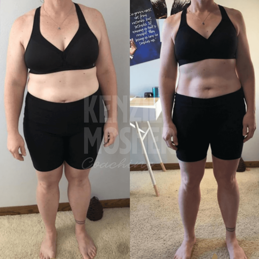 Before and after showing leaner body and restored metabolism.