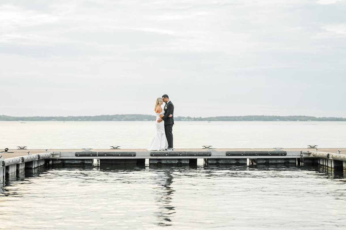 Bride and Groom at The Edgewater Hotel Wedding in Madison, WI