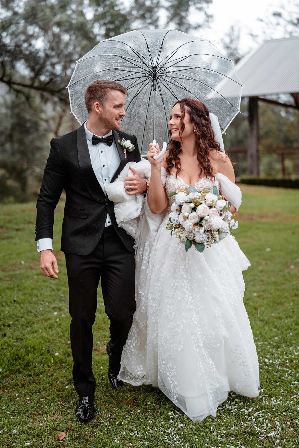 Capture the love and joy of a newlywed couple in their stunning wedding photoshoot.