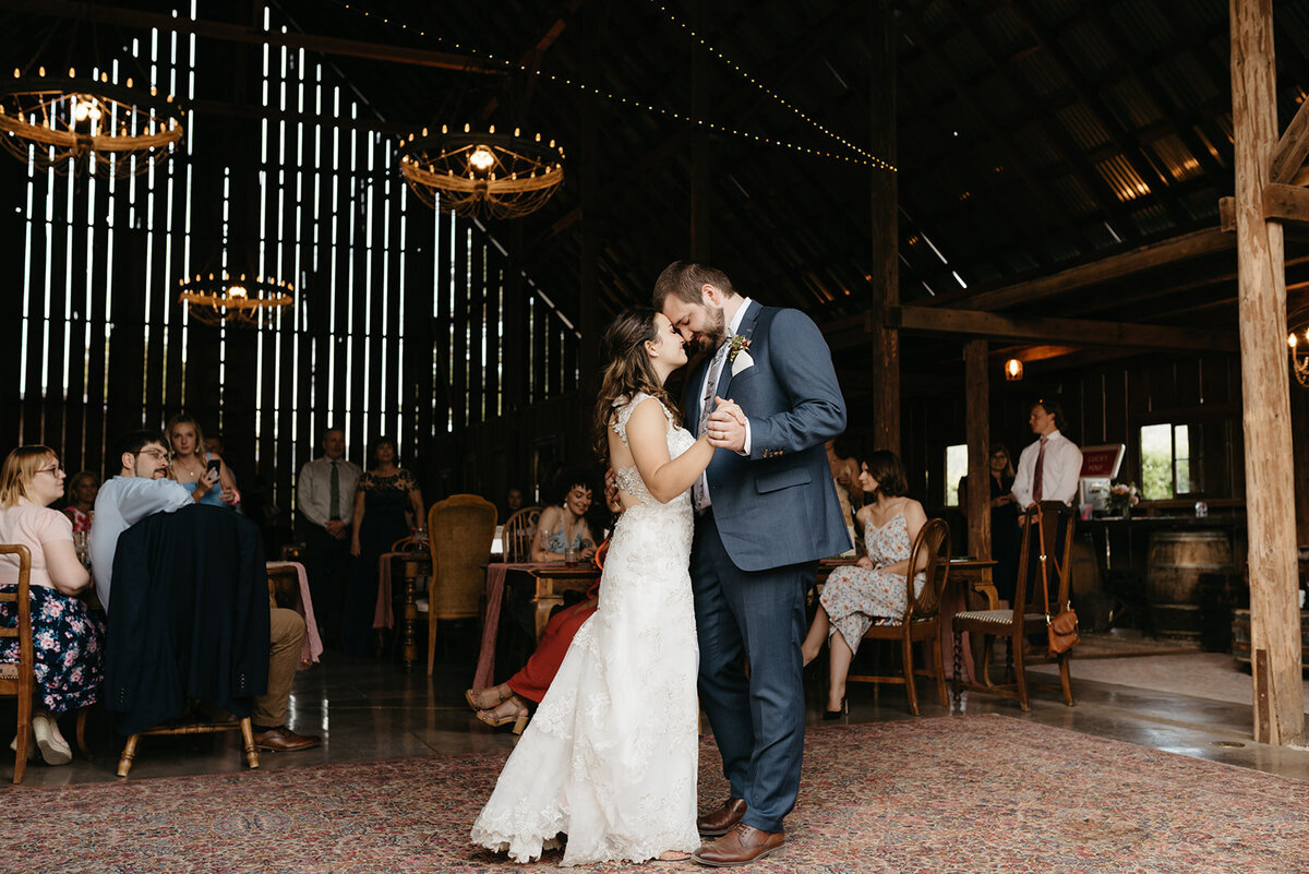 First dance at Tin Roof Barn Wedding