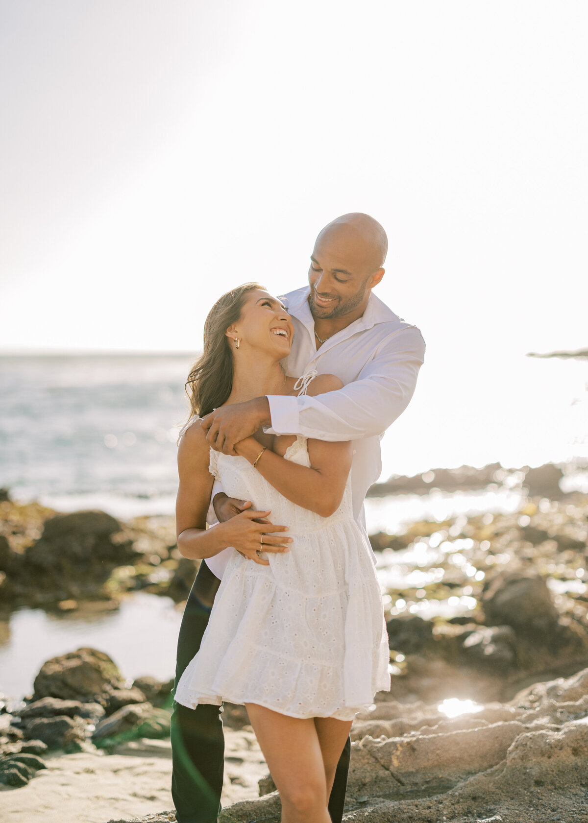 warm and fun engagement photo
