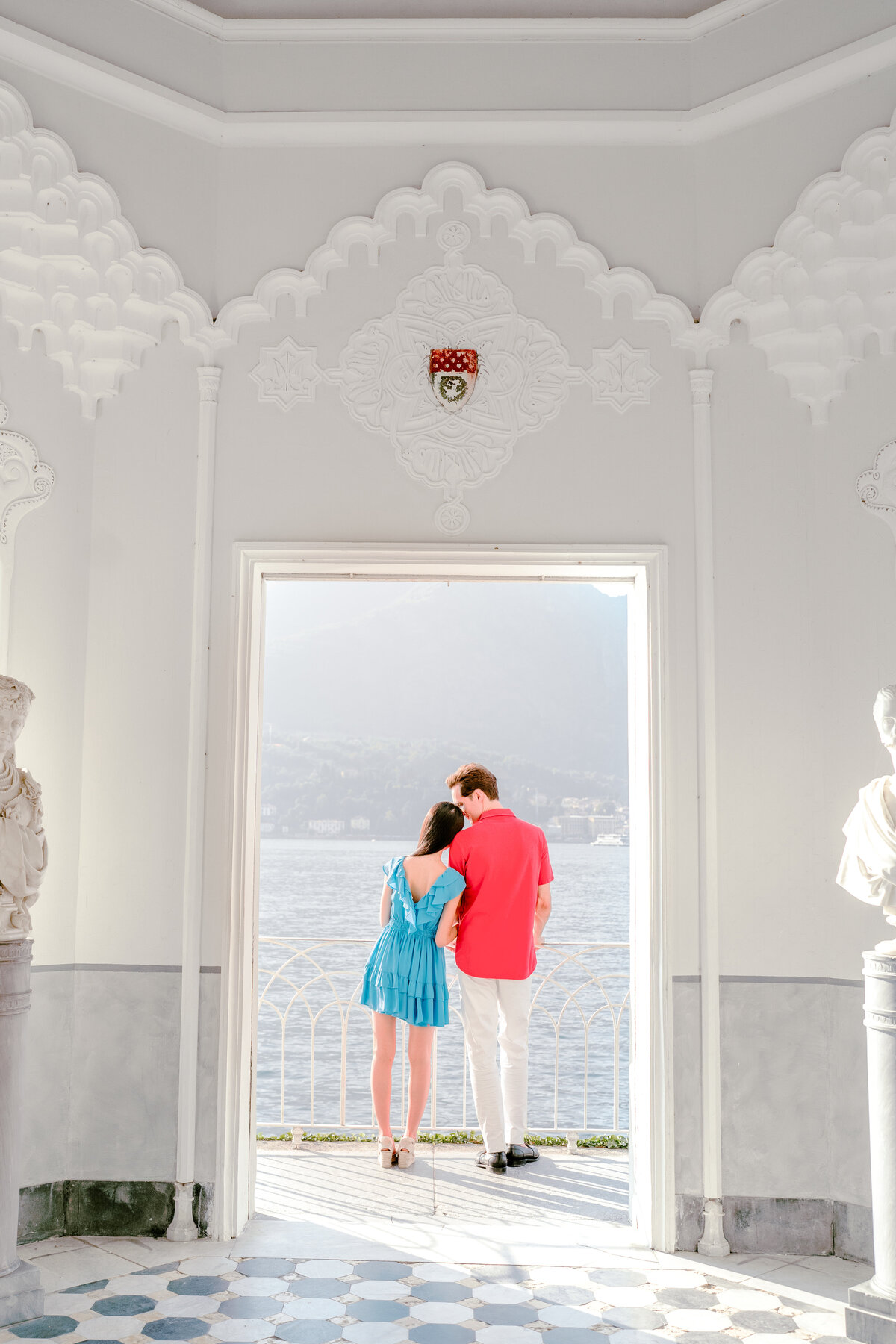 Engagement session at Villa Melzi on Lake Como in Italy photographed by Lake Como Photographer