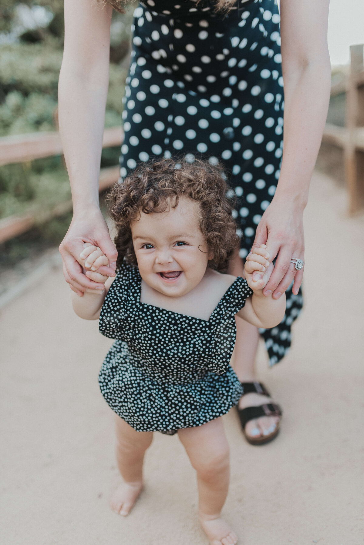 Cute-Matching-Poka-Dot-Outfit