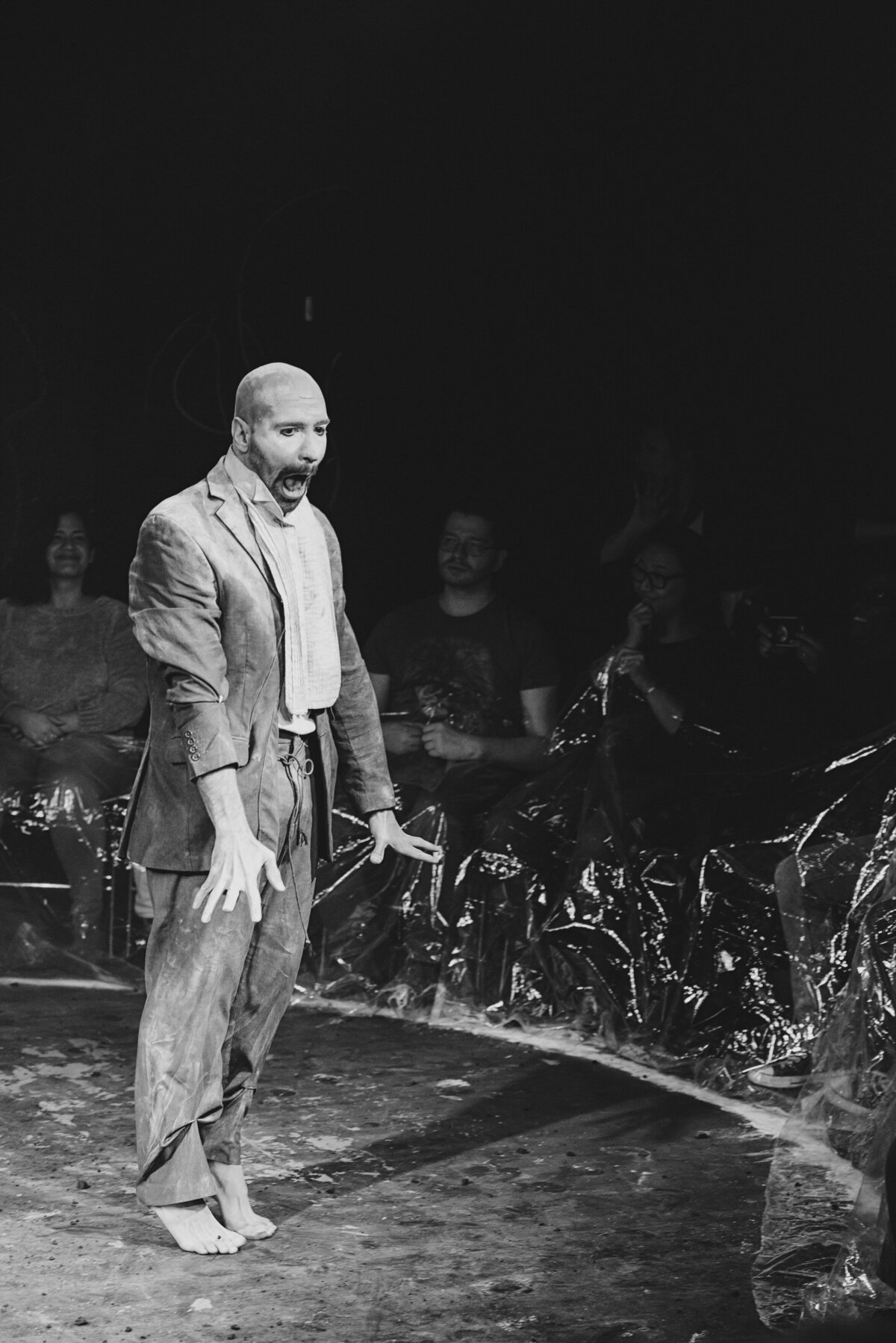 A person performing on stage