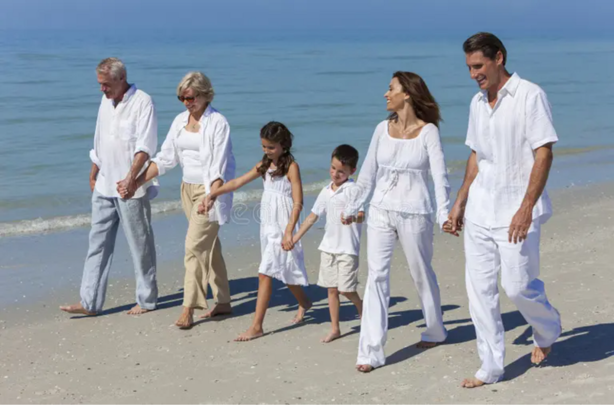Family-on-beach