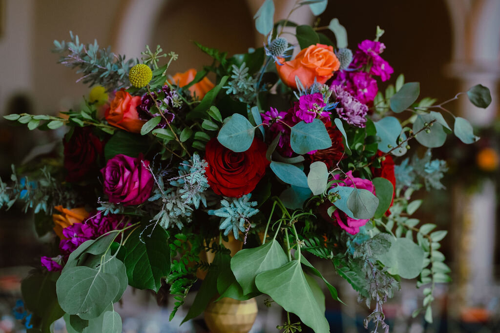 jewel tone wedding centerpieces