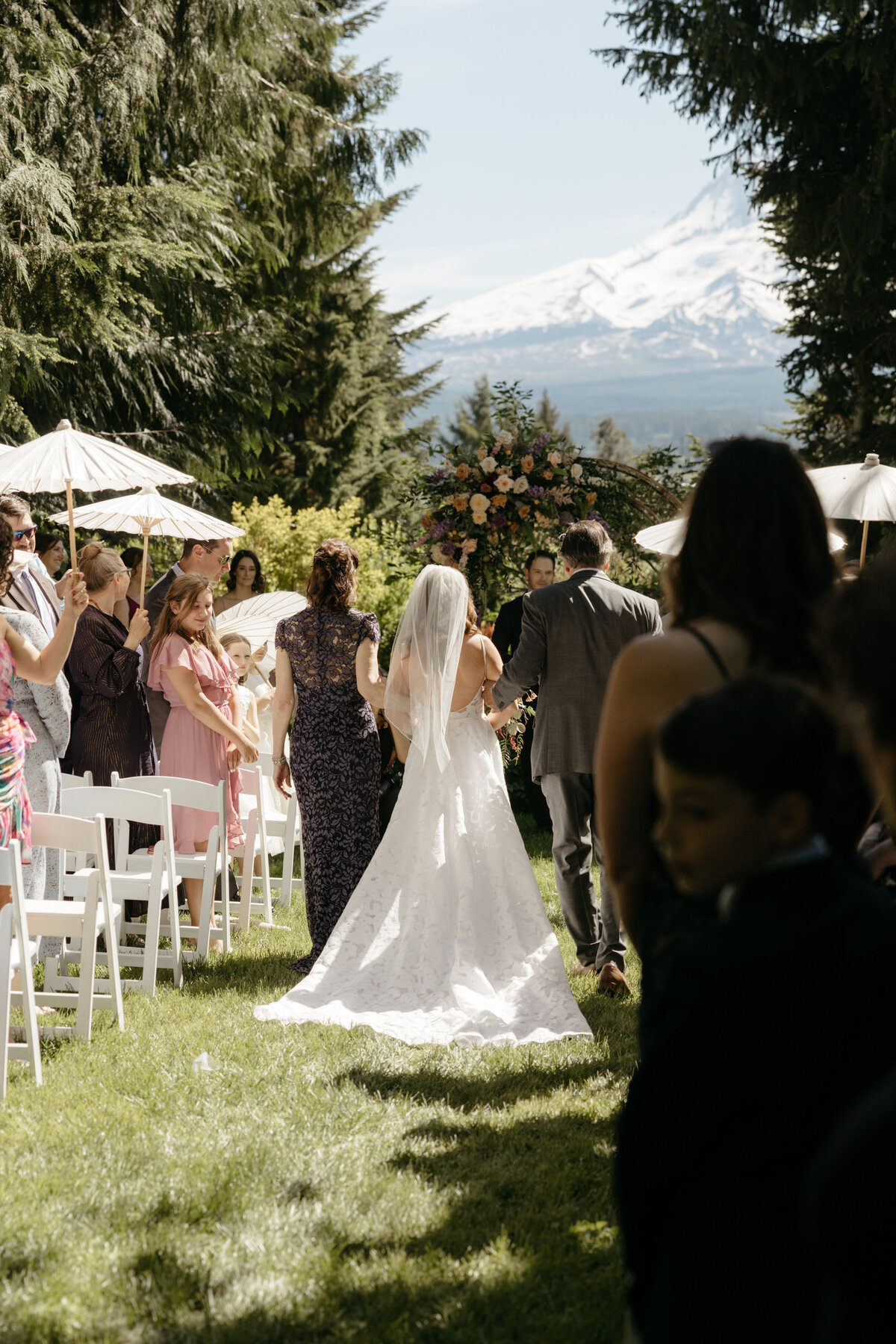 Wedding ceremony at Mt Hood Organic Farms