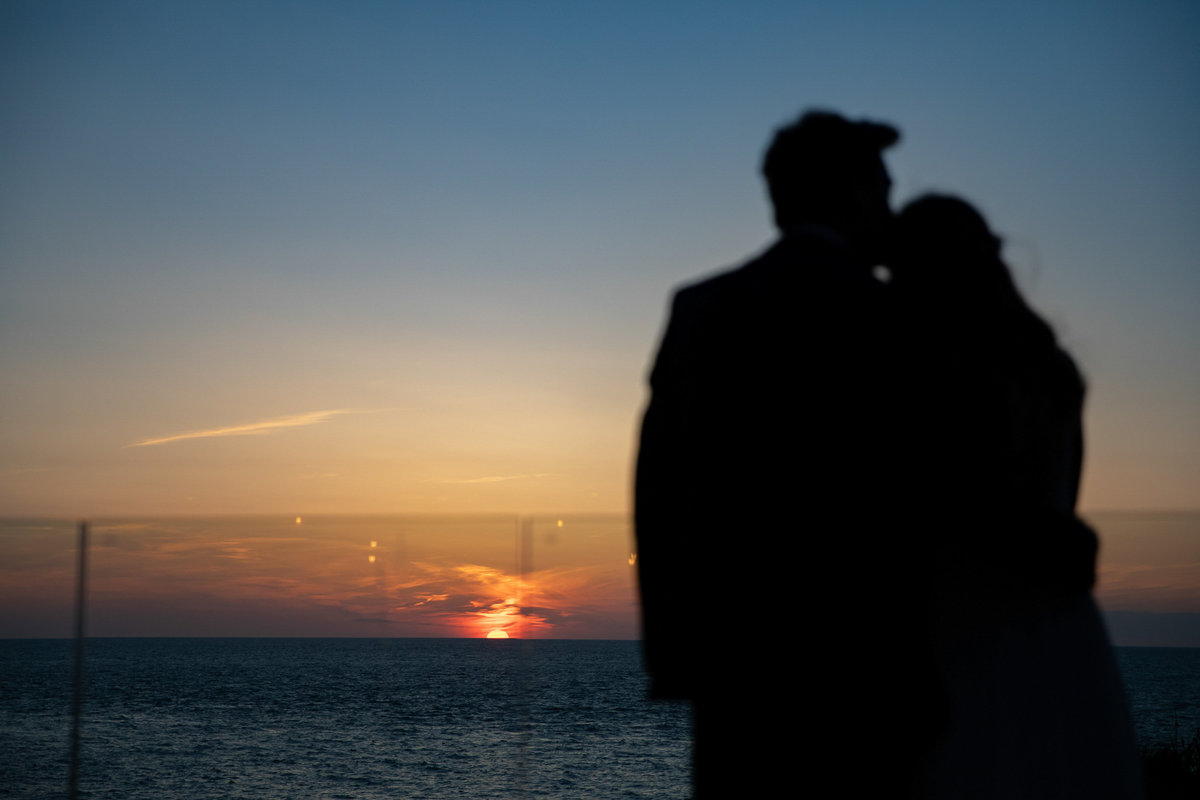 Silhouette at Tunnels Beaches wedding