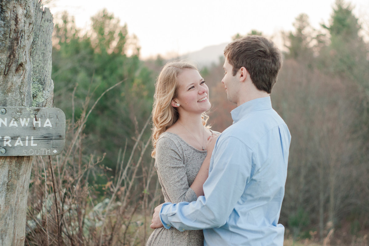 Blue Ridge Parkway Engagement Adventure photographed by Boone Photographer Wayfaring Wanderer.