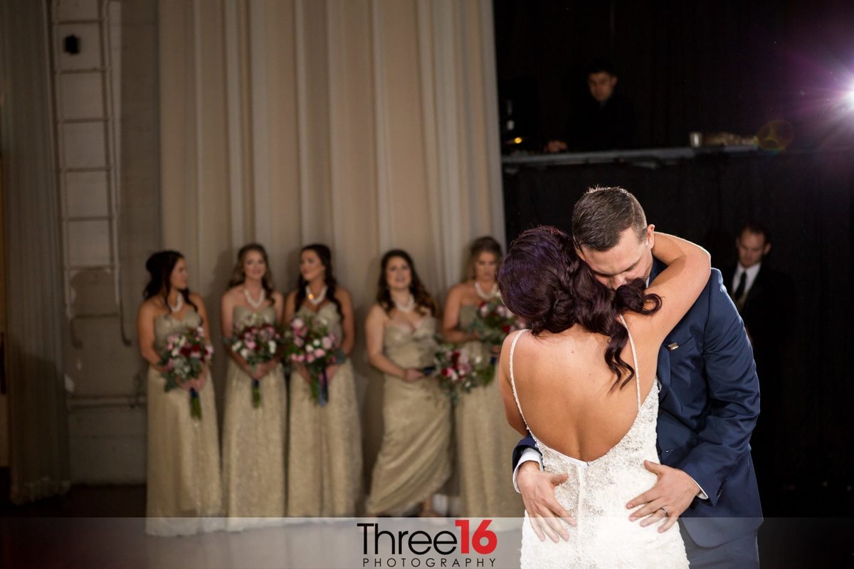 Bride and Groom share a tender moment during their first dance