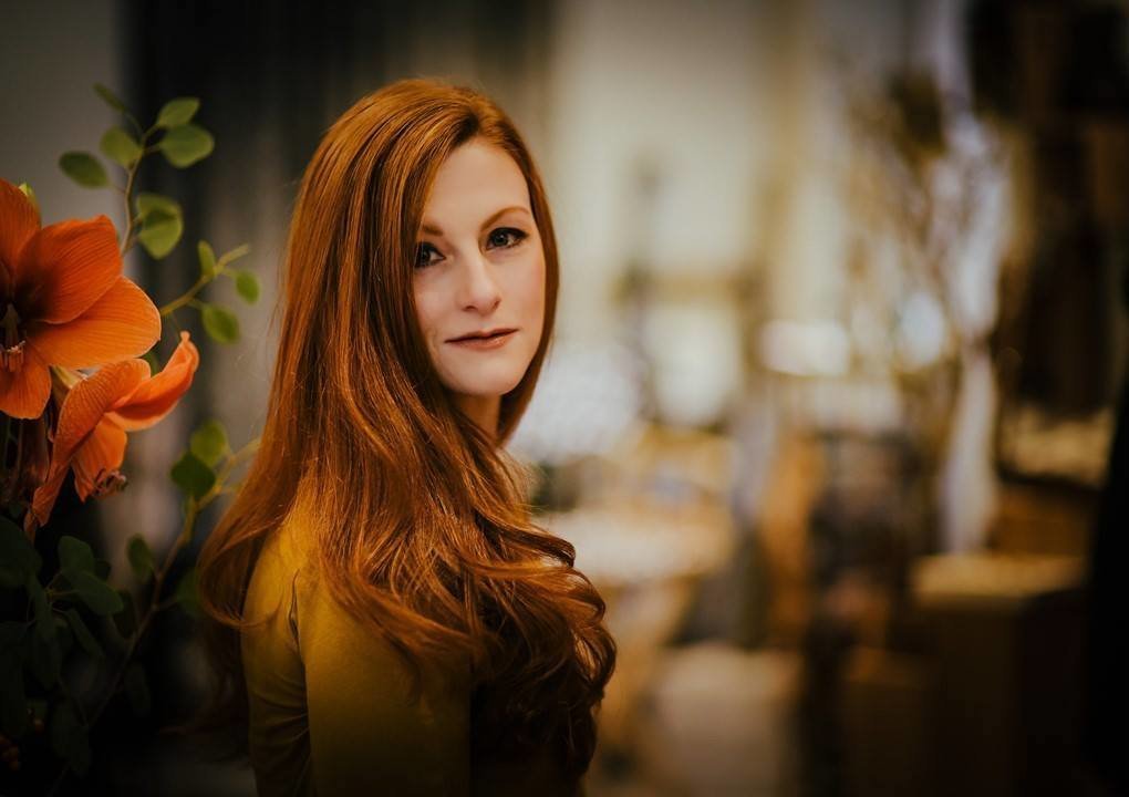 natalie setareh makeup artist red hair fashion shoot