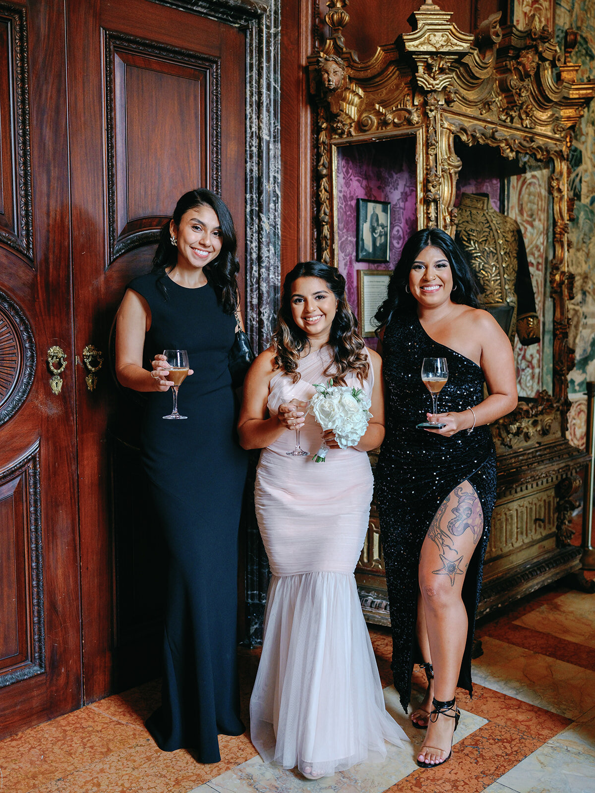 Wedding guests at Larz Anderson House