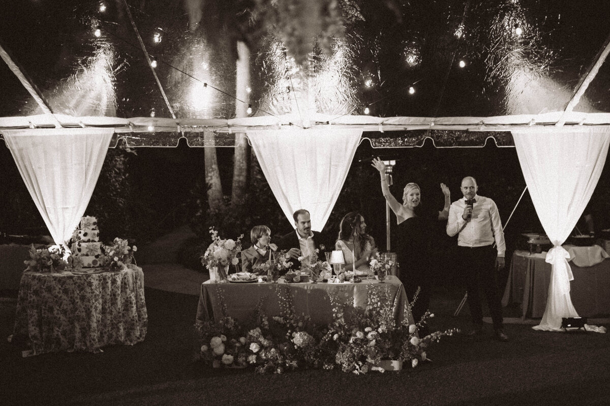 Sunken Gardens in Saint Petersburg, Florida wedding reception