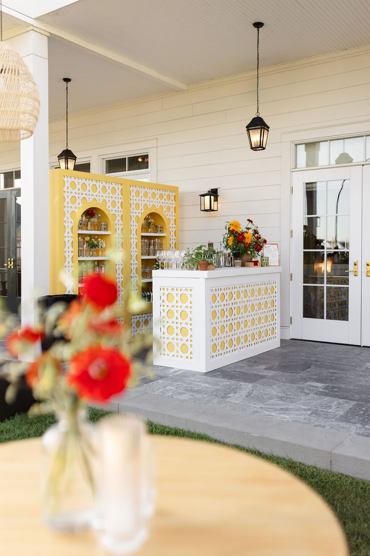Golden Yellow Statement Bar - Welcome Party Inspiration - Verve Event Co. - Lake House on Canandaigua (3)