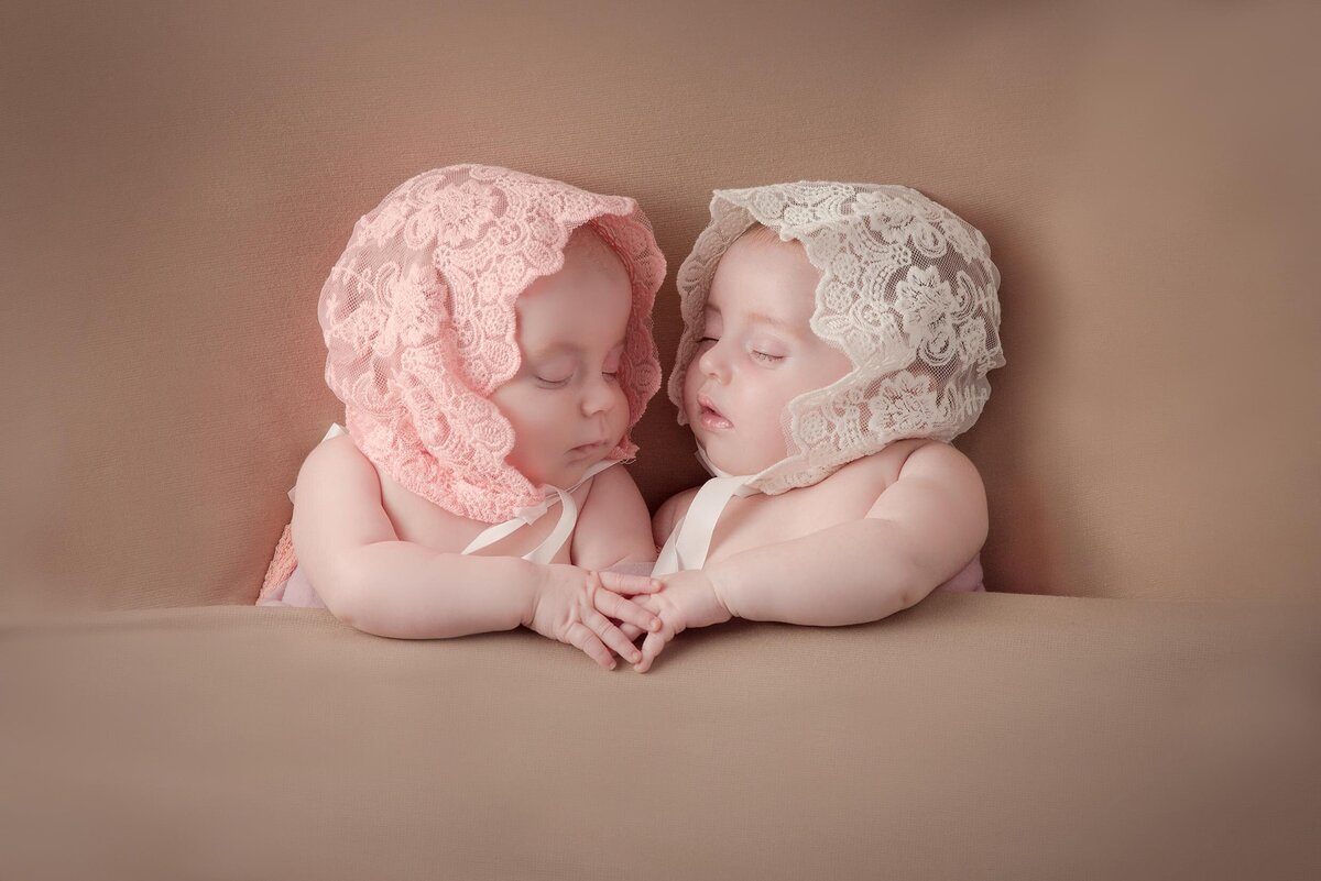 Tally S Photography newborn session twin baby girls