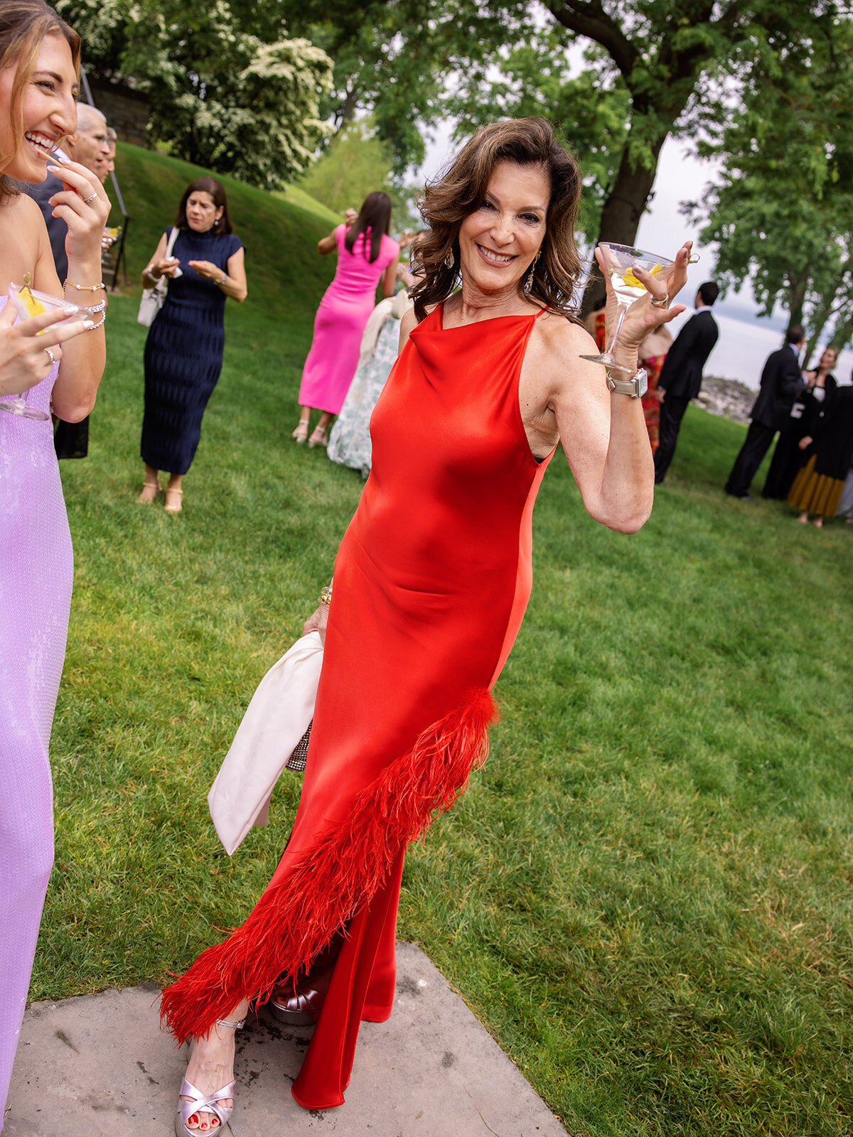 Stef and jared wedding captured by hudson valley wedding photographer woman in orange dress
