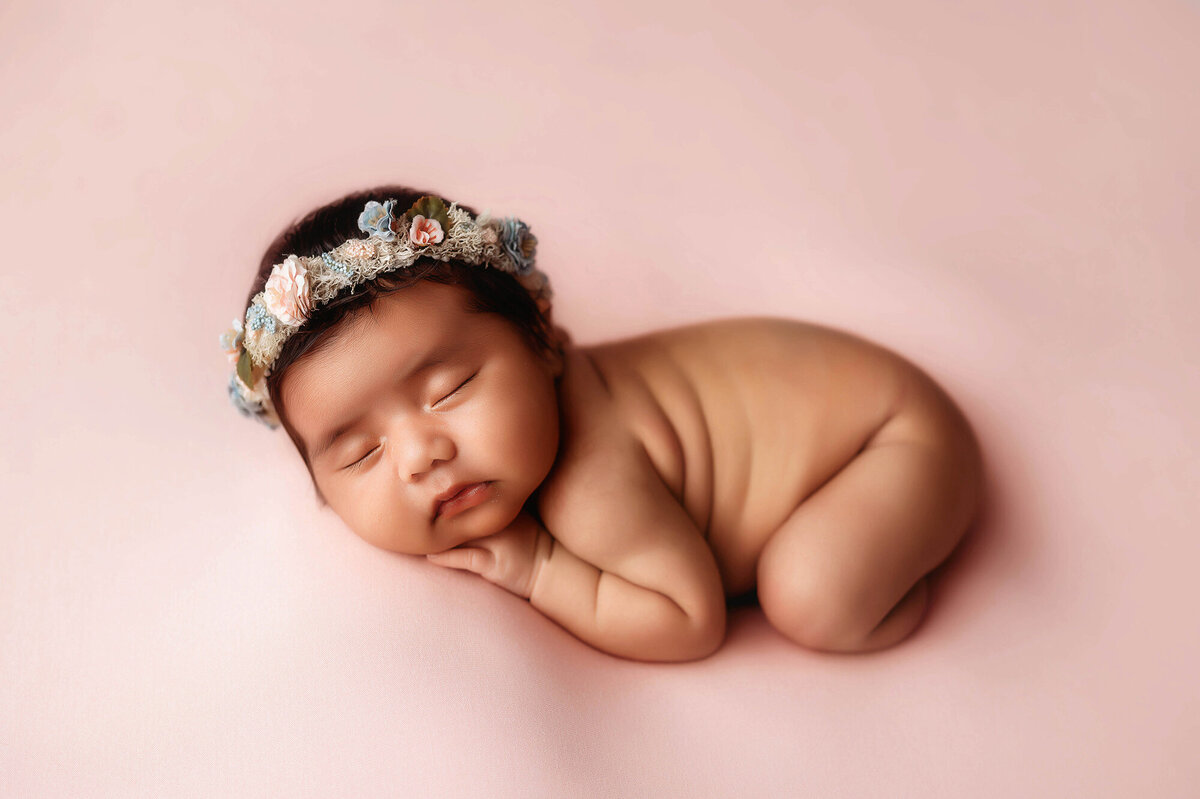 Newborn Portrait Session at the Best Newborn Photography Studio in Charleston, SC.