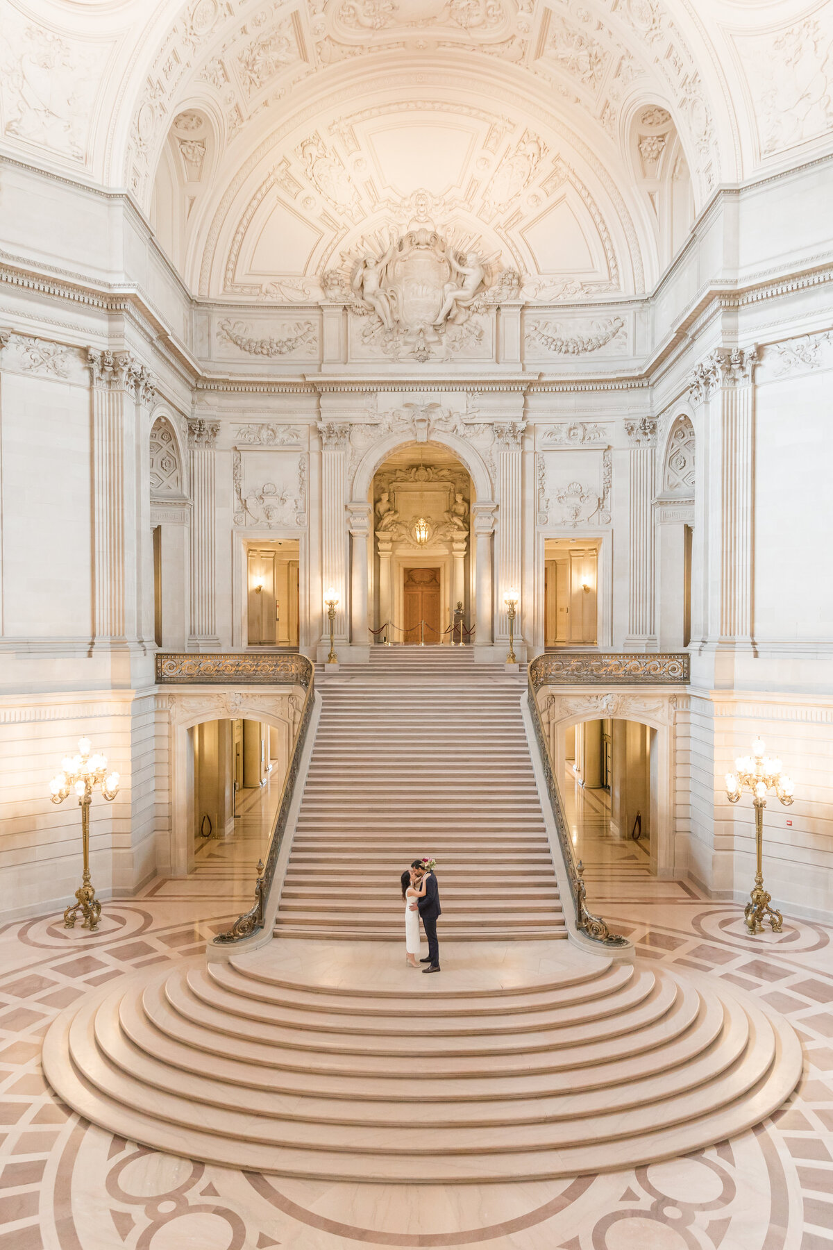 SF City Hall Wedding with Cutout Dress-5