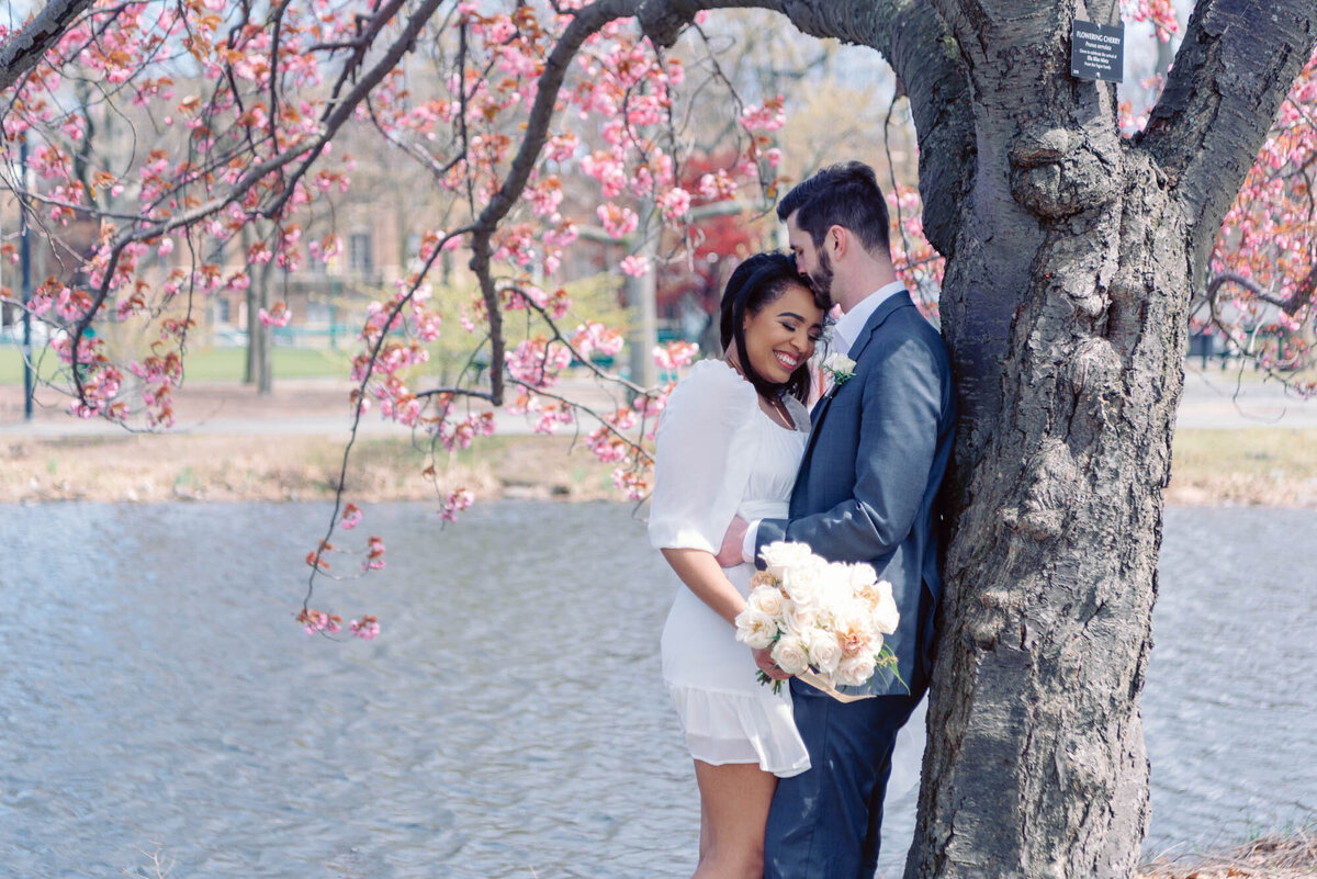 Elopement photos at Charles River Esplanade