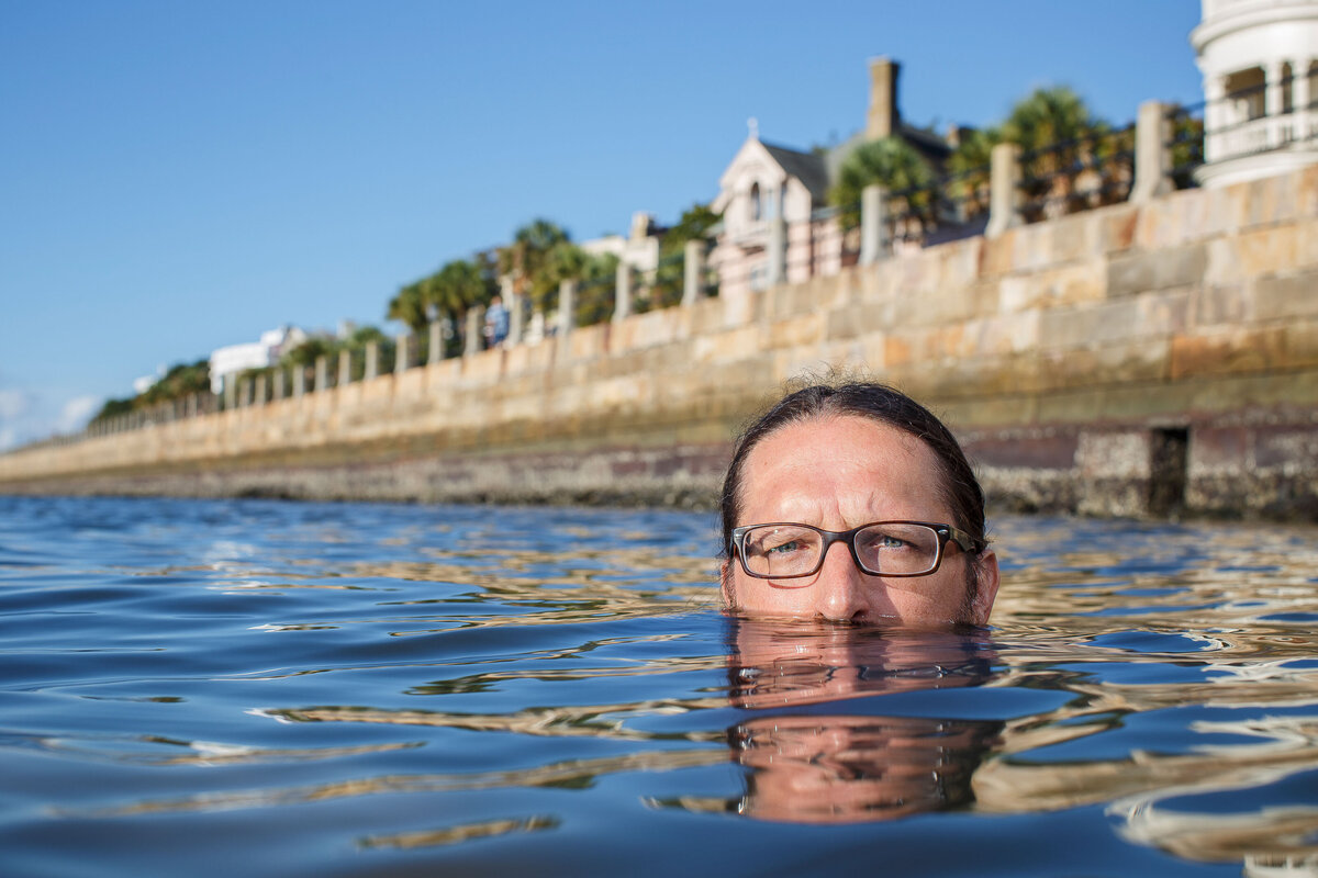 Charleston-Harbor-Battery-Rising-Tide-Professor-Ecologist-Scientist-Editorial-Portrait