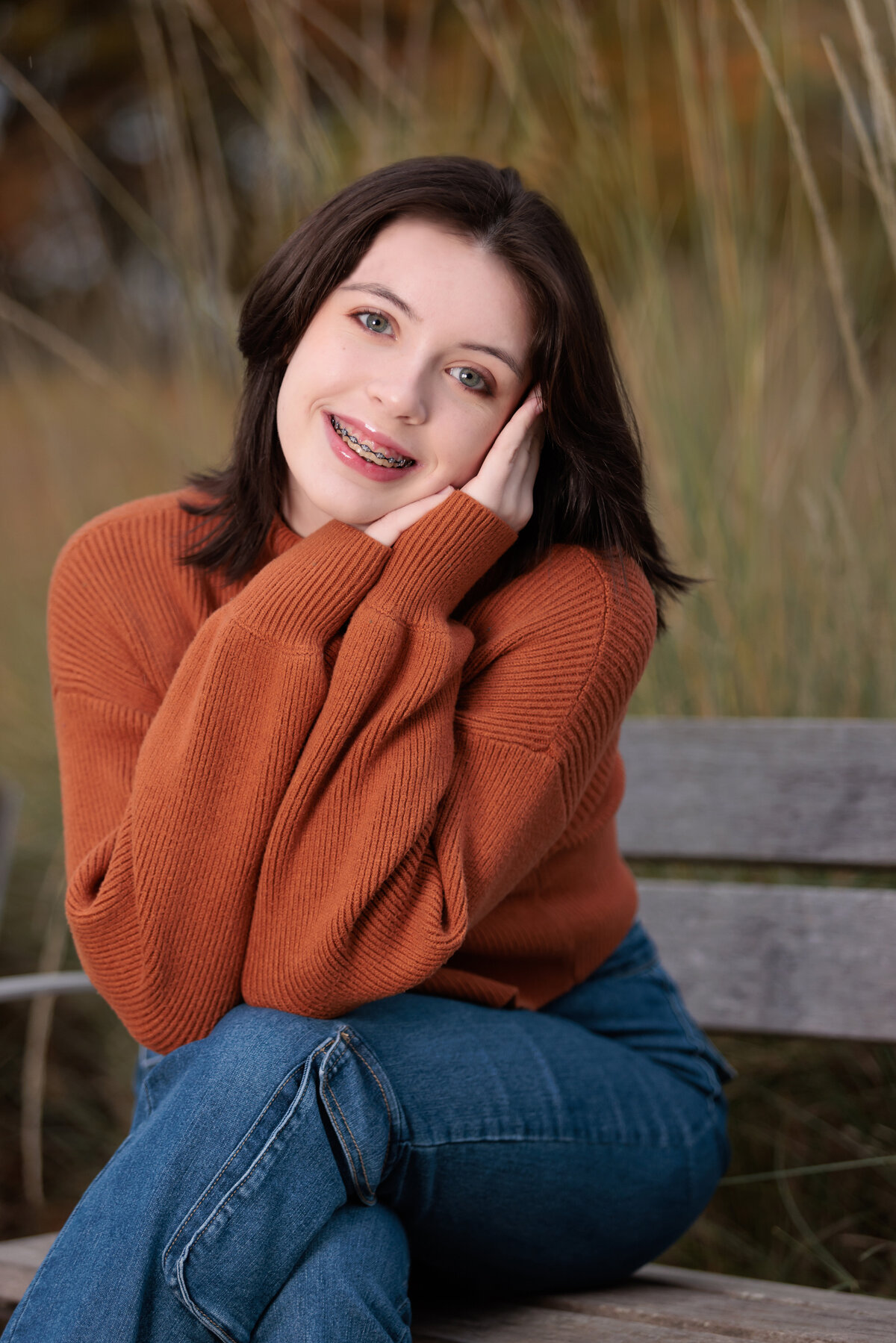 Fall Portraits in Raleigh, NC near the tall grass.