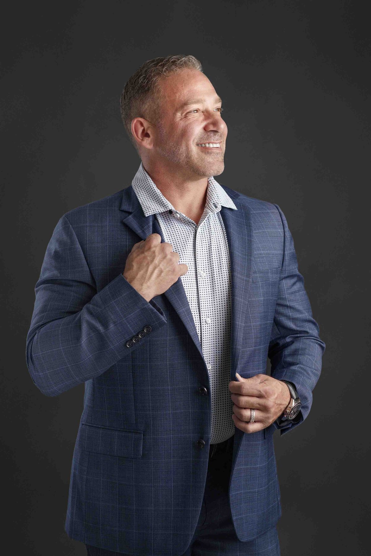 Tacoma Men's Headshots Modern Men Suit Formal GQ Style Luxury Photography Lana Stewart Studios