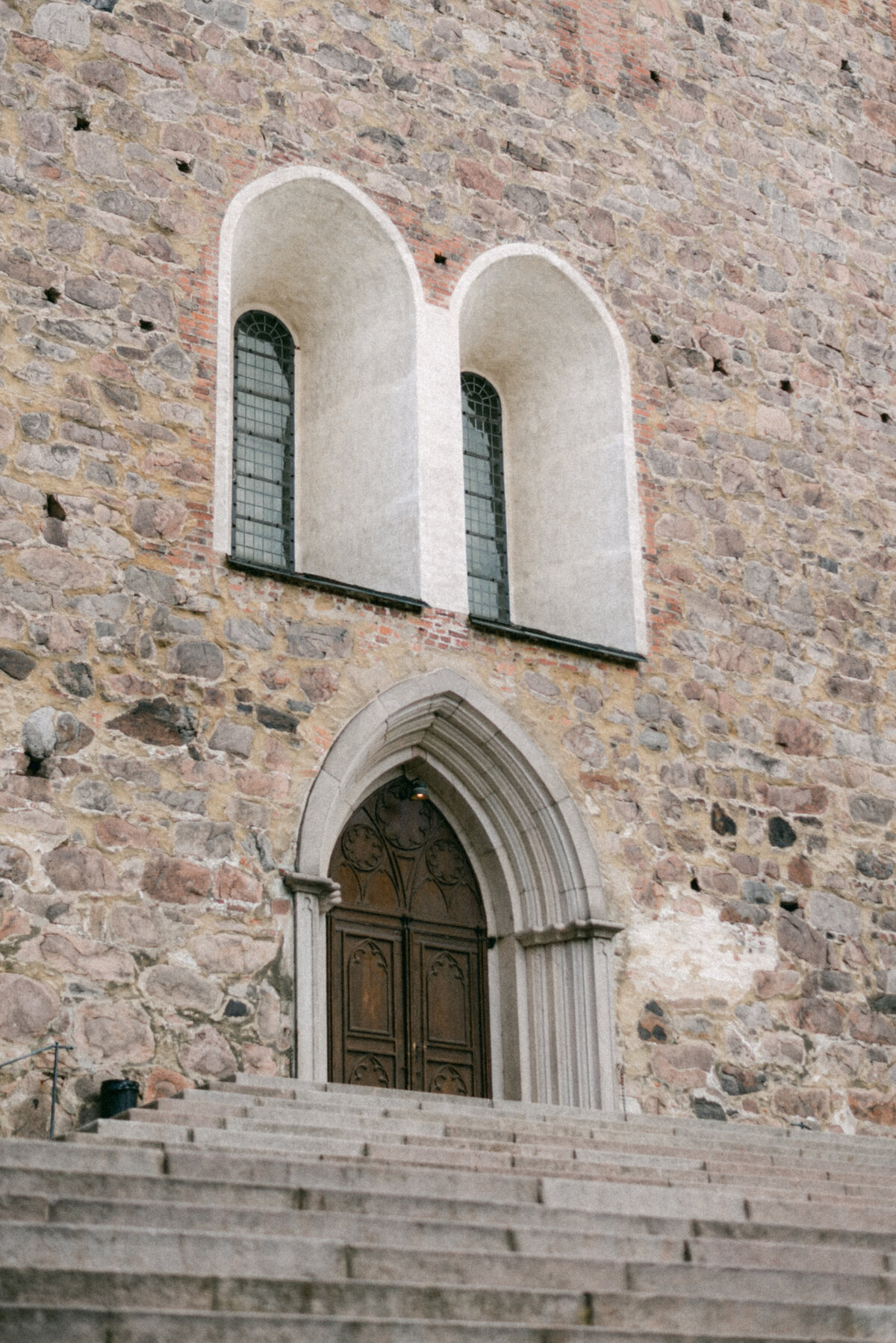 Main door and stairs  of Turku cathedral