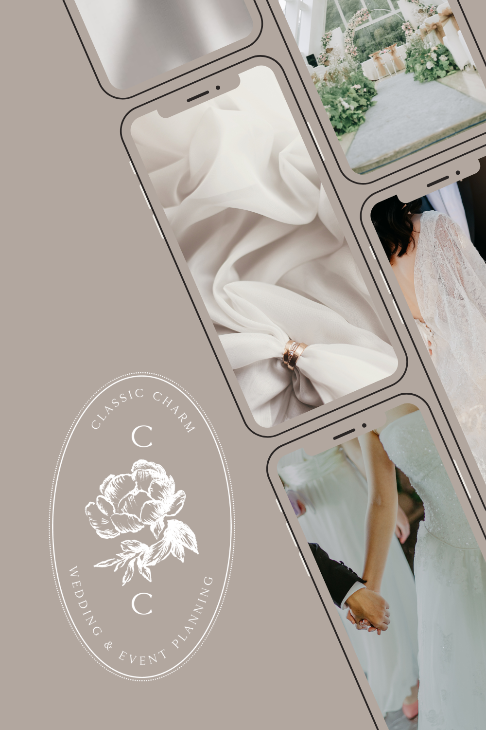Neutral Minimalist Collage Frame Mockup Pinterest Pin