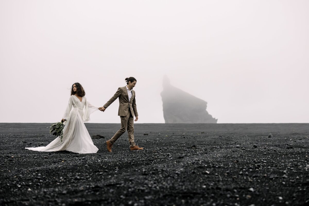 Romantic Spire Iceland Elopement