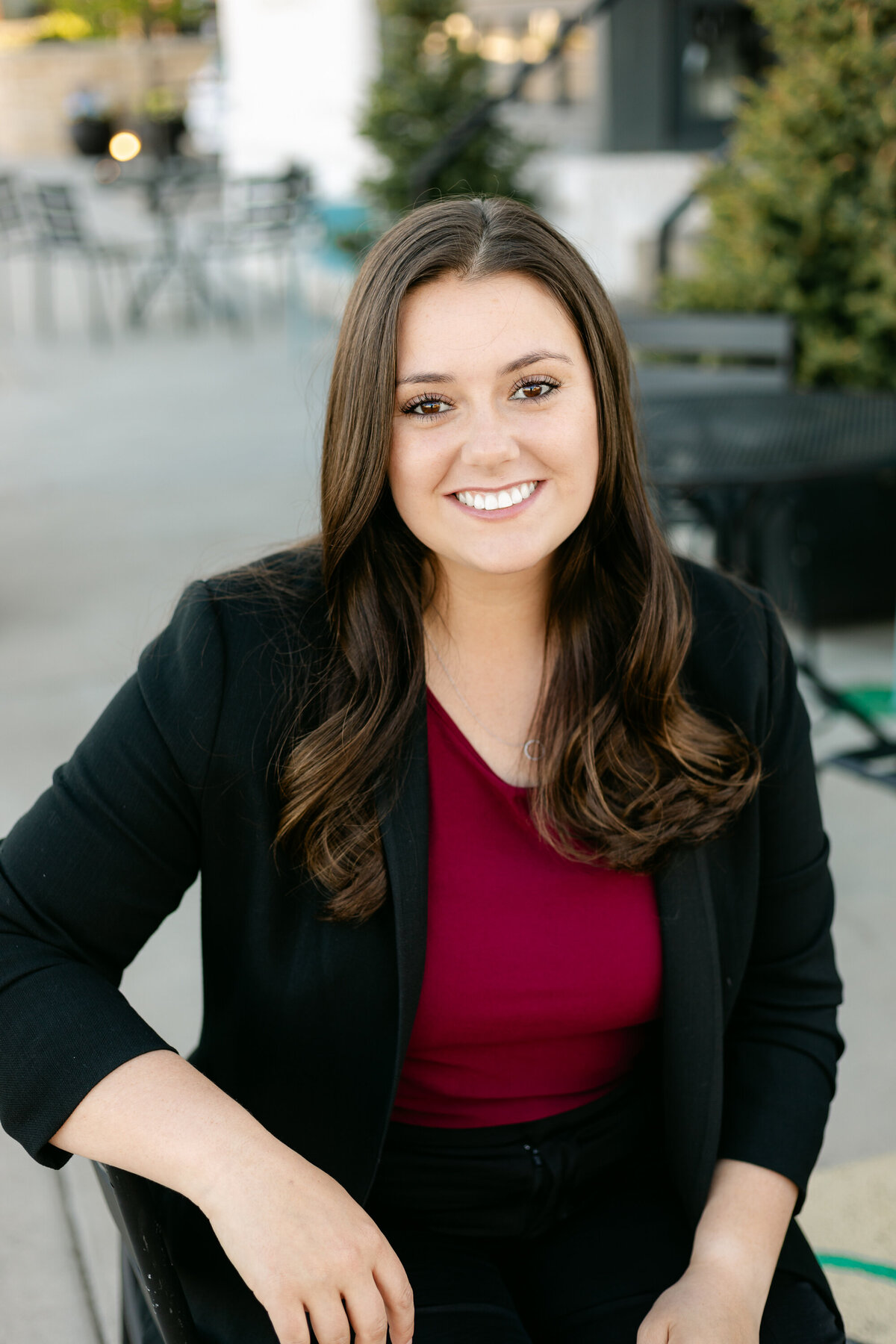 A Fort Collins realtor poses for a portrait during her Headshot session.