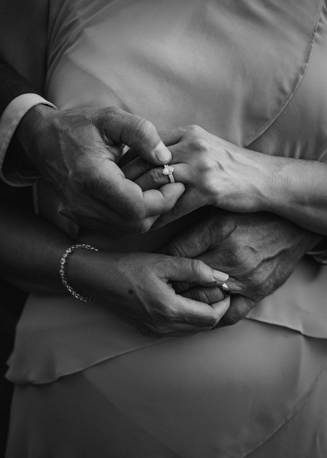 black and white wedding photography rings